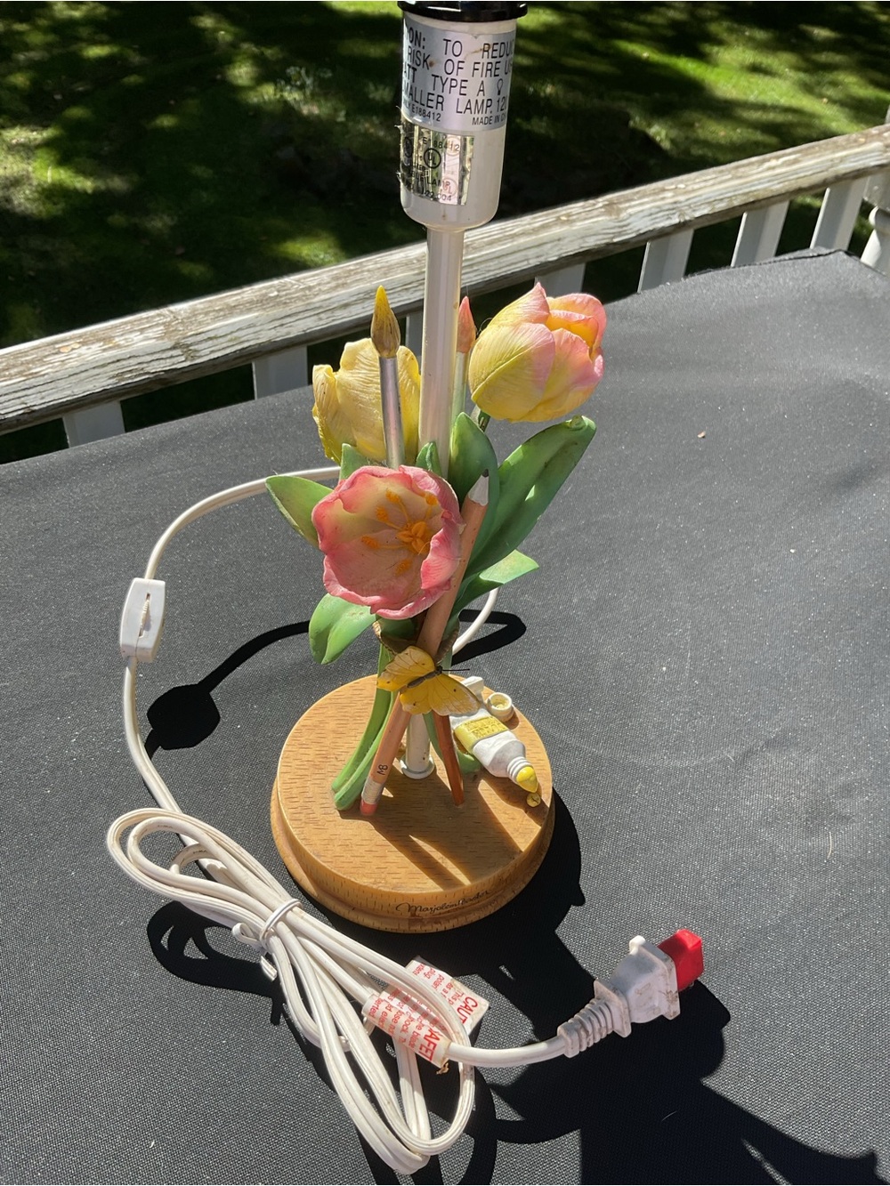 Vintage MAJOLEIN BASTIN Hand crafted Resin Artist Tulip Flowers